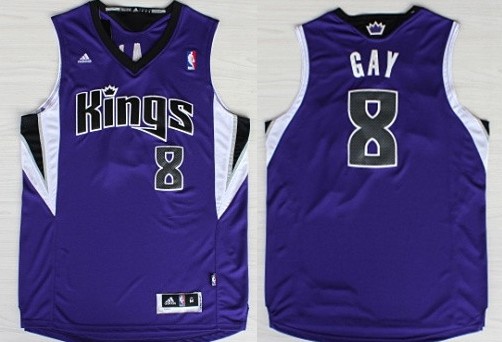 Sacramento Kings #8 Rudy Gay Revolution 30 Swingman Purple Jersey - Zenithce