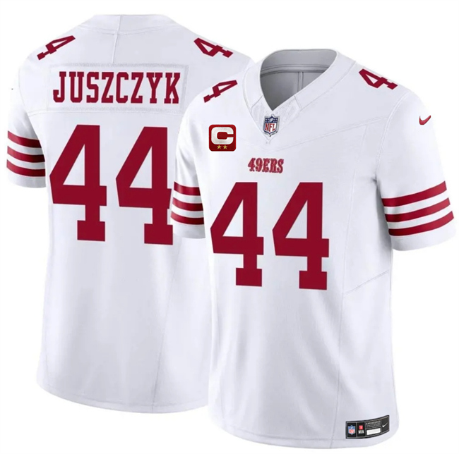 San Francisco 49ers #44 Kyle Juszczyk White 2025 F.U.S.E. With 2-Star C Patch Vapor Untouchable Limited Stitched Jersey - Zenithce