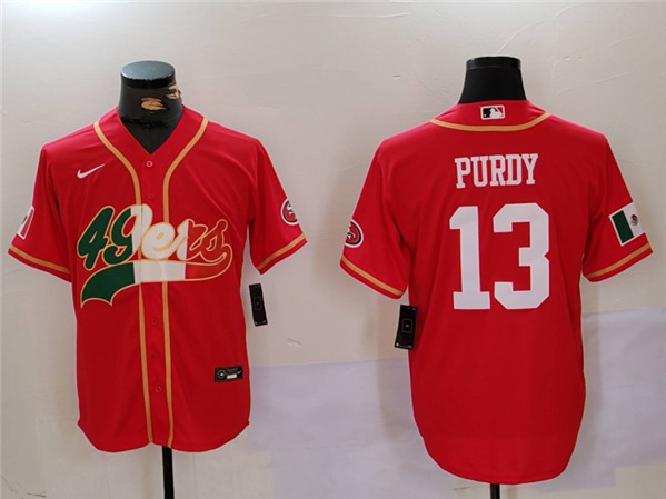 San Francisco 49ers #13 Brock Purdy Red Mexico With Patch Stitched Jersey - Zenithce