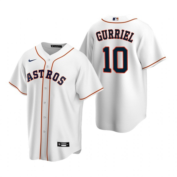 Houston Astros #10 Yuli Gurriel White Cool Base Stitched Jersey - Zenithce