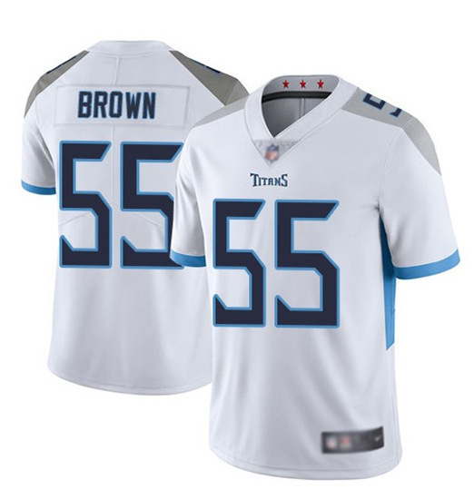 Tennessee Titans #55 Jayon Brown White Vapor Untouchable Limited Stitched Jersey - Zenithce