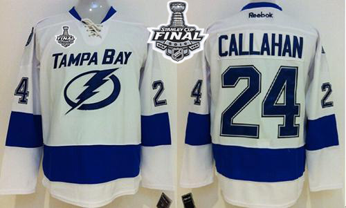 Lightning #24 Ryan Callahan White 2015 Stanley Cup Stitched Jersey - Zenithce