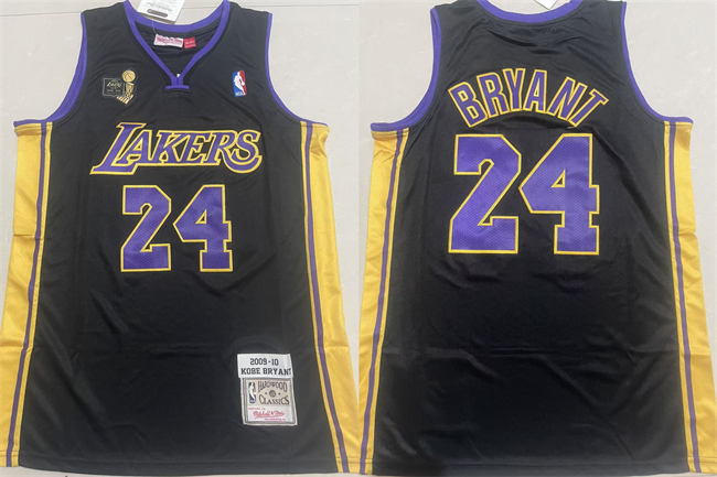 Los Angeles Lakers #24 Kobe Bryant Black Throwback Stitched Jersey - Zenithce