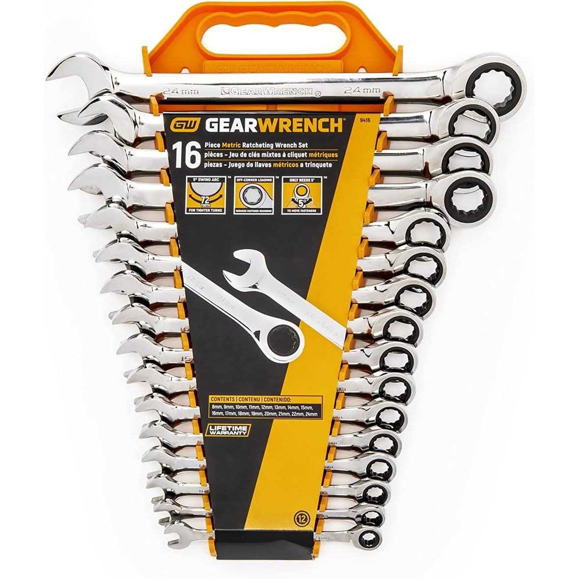 GearWrench 9309C 4-Piece Large Ratcheting Wrench Set - Zenithce