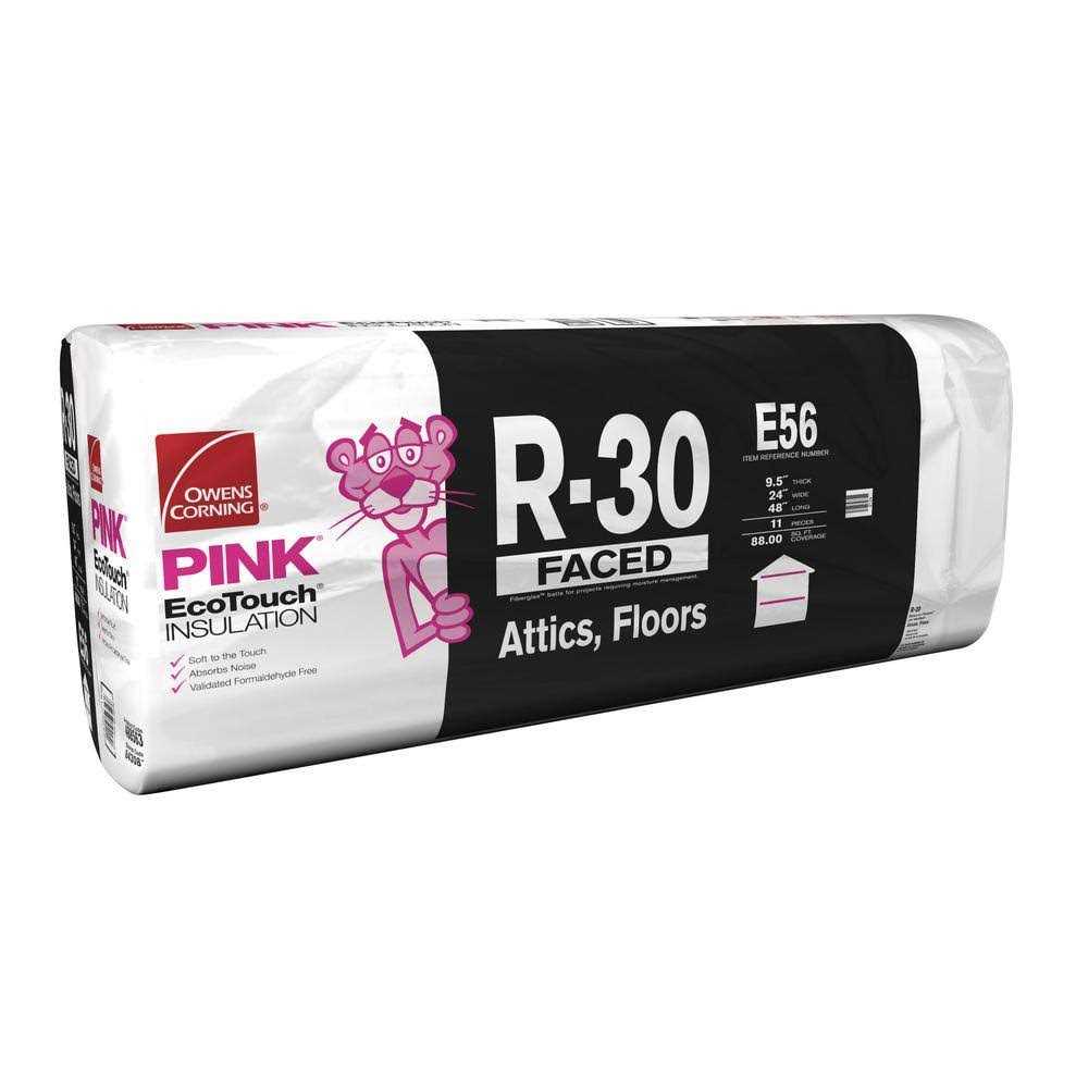 Owens Corning R-30 Faced Fiberglass Insulation Batt 16 in. x 48 - Zenithce