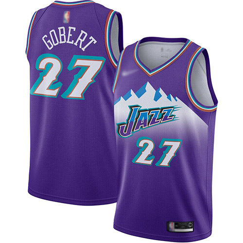 Jazz #27 Rudy Gobert Purple Swingman Hardwood Classics Jersey - Zenithce