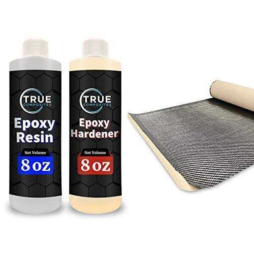 True Composites Carbon Fiber Sheet & Epoxy Resin Kit 2×2 Twill - Zenithce
