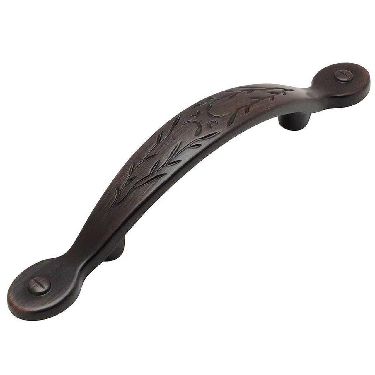 Cosmas 18650-orb Oil Rubbed Bronze Self Closing Partial Wrap Cabinet Hinge 1/2 inch Overlay - Zenithce