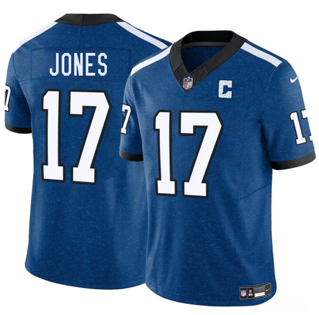 Indianapolis Colts #17 Daniel Jones Blue 2025 F.U.S.E. Throwback Vapor Limited Stitched Jersey - Zenithce