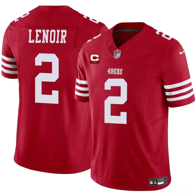 San Francisco 49ers #2 Deommodore Lenoir Red 2025 F.U.S.E. With 1-Star C Patch Vapor Untouchable Limited Stitched Jersey - Zenithce