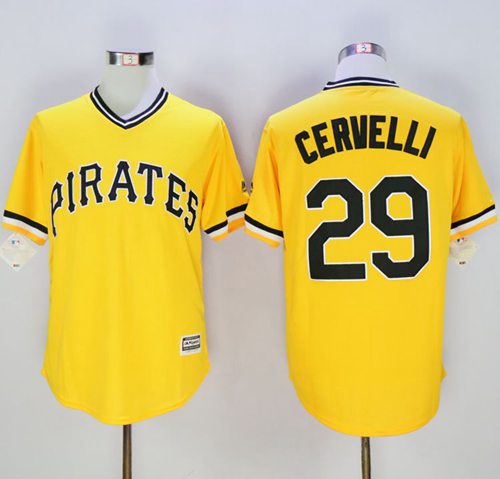 Pirates #29 Francisco Cervelli Gold New Cool Base Stitched Jersey - Zenithce