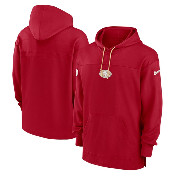 San Francisco 49ers Scarlet Performance Pullover Hoodie - Zenithce