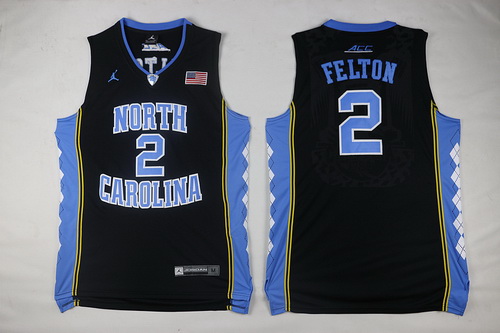 North Carolina Tar Heels #2 Jalek Felton Black Soul Swingman Jersey - Zenithce