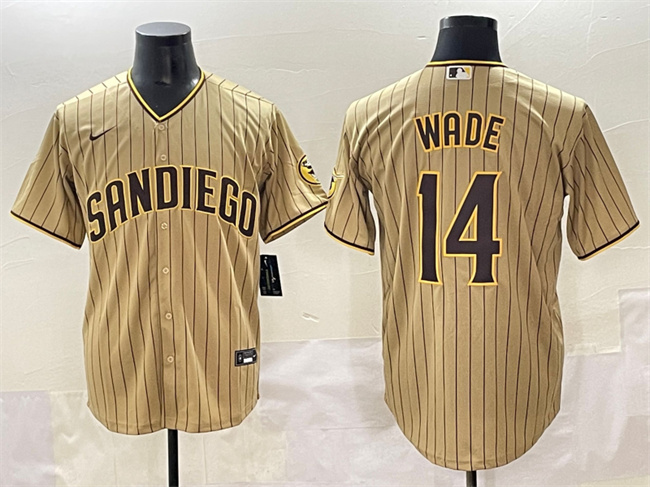 San Diego Padres #14 Tyler Wade Tan Cool Base Stitched Jersey - Zenithce