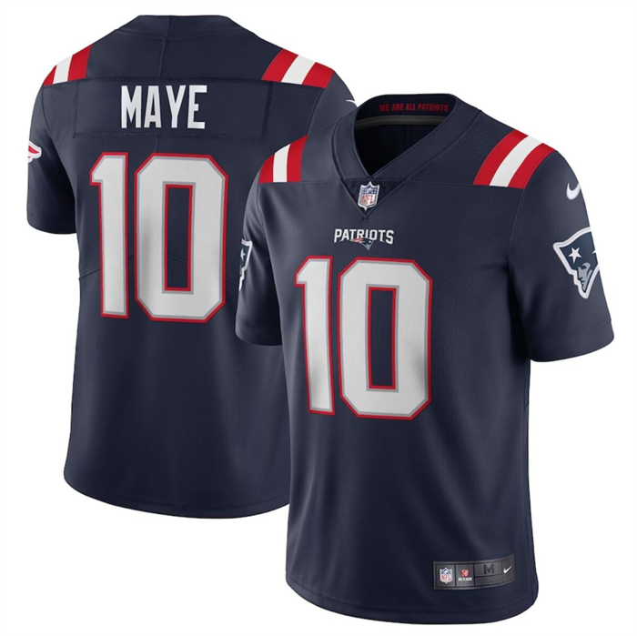 New England Patriots #10 Drake Maye Navy 2024 Draft Vapor Limited Stitched Jersey - Zenithce