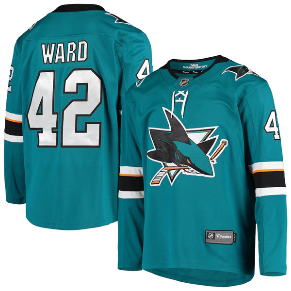 San Jose Sharks #42 Joel Ward Teal Stitched Jersey - Zenithce