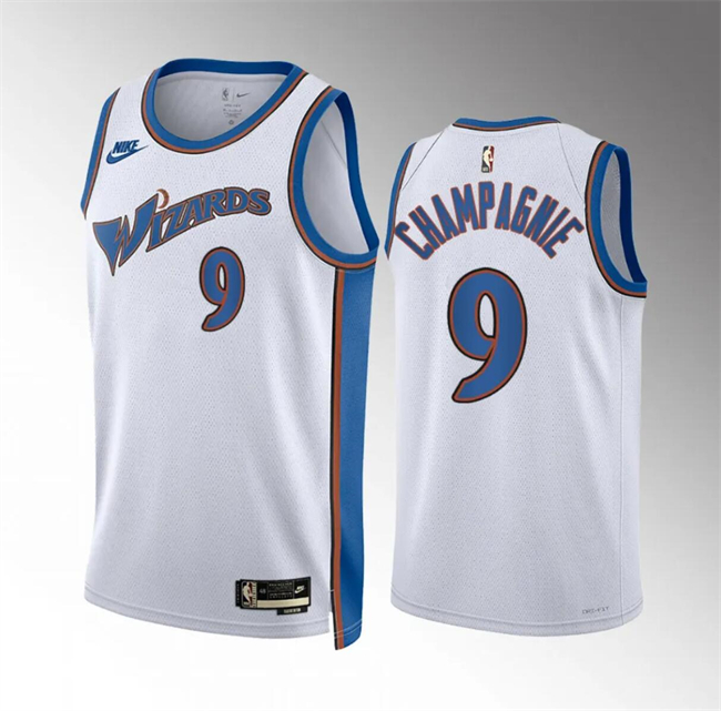 Washington Wizards #9 Justin Champagnie White Classic Edition Stitched Jersey - Zenithce