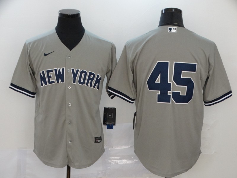 New York Yankees #45 Gerrit Cole Grey Cool Base Stitched Jersey - Zenithce