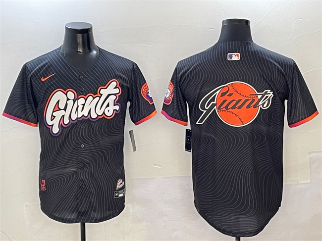 San Francisco Giants Team Big Logo Anthracite 2025 City Connect Limited Stitched Jersey - Zenithce