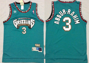 Memphis Grizzlies #3 Shareef Abdur-Rahim ABA Hardwood Classics Green Throwback Swingman Jersey - Zenithce