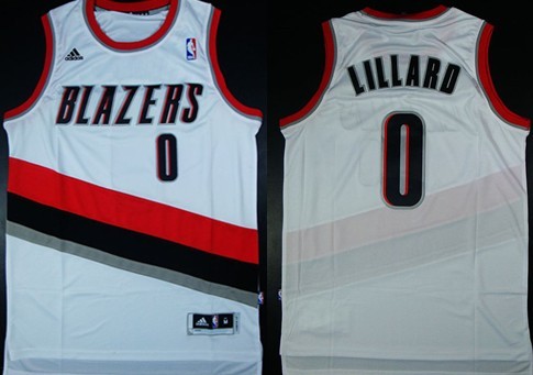 Portland Trail Blazers #0 Damian Lillard Revolution 30 Swingman White Jersey - Zenithce