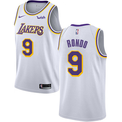 Los Angeles Lakers #9 Rajon Rondo White Swingman Association Edition Jersey - Zenithce