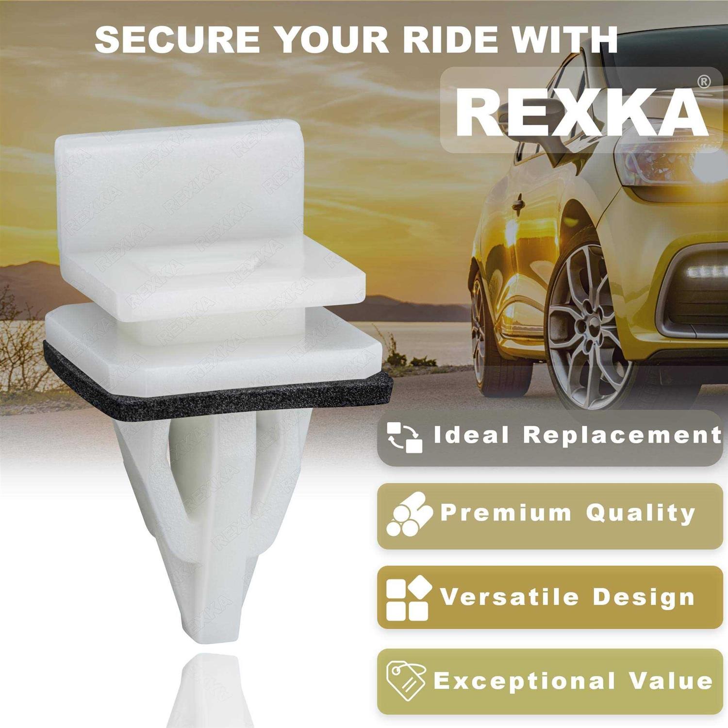 Rexka Rocker Panel Moulding Clip for Honda Acura 91513-SM4-000 Accord - Zenithce