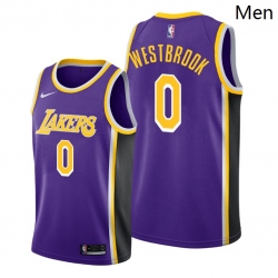 Lakers Russell Westbrook 2021 trade purple statement edition jersey - Zenithce