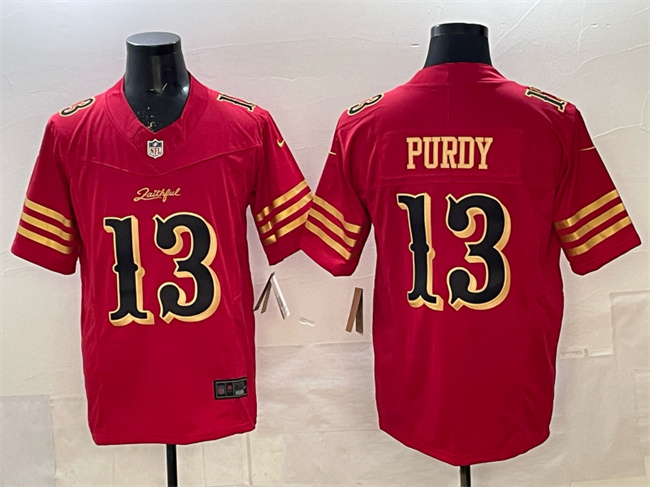 San Francisco 49ers #13 Brock Purdy Red Gold 2025 F.U.S.E. “Rivalries” Vapor Limited Stitched Jersey - Zenithce
