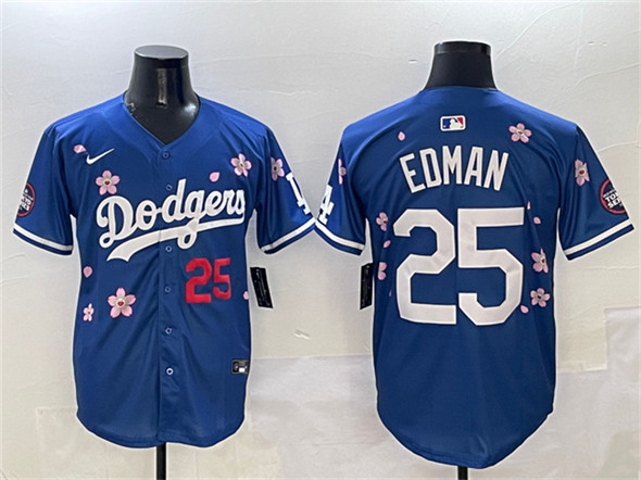 Los Angeles Dodgers #25 Tommy Edman Royal 2025 Tokyo Series Limited Stitched Jersey - Zenithce