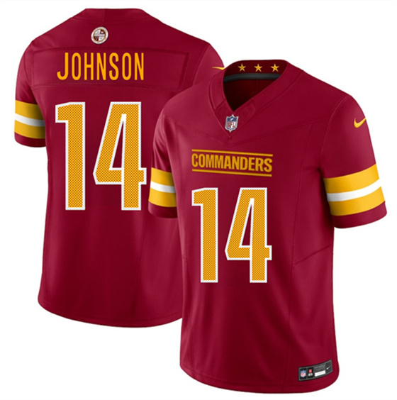 Washington Commanders #14 Josh Johnson Burgundy 2025 Draft F.U.S.E. Vapor Limited Football Stitched Jersey - Zenithce