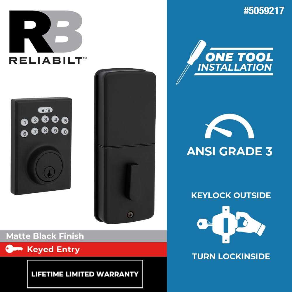 ReliaBilt Baron Single-cylinder deadbolt Keyed Entry Door Knob 93670 - Zenithce