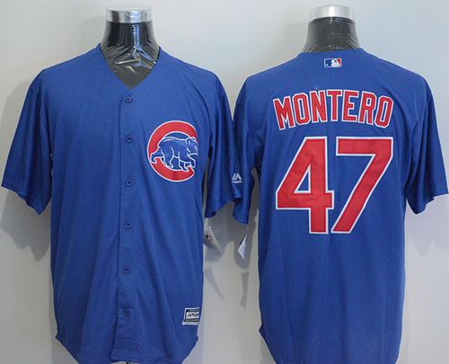 Cubs #47 Miguel Montero Blue New Cool Base Stitched Jersey - Zenithce