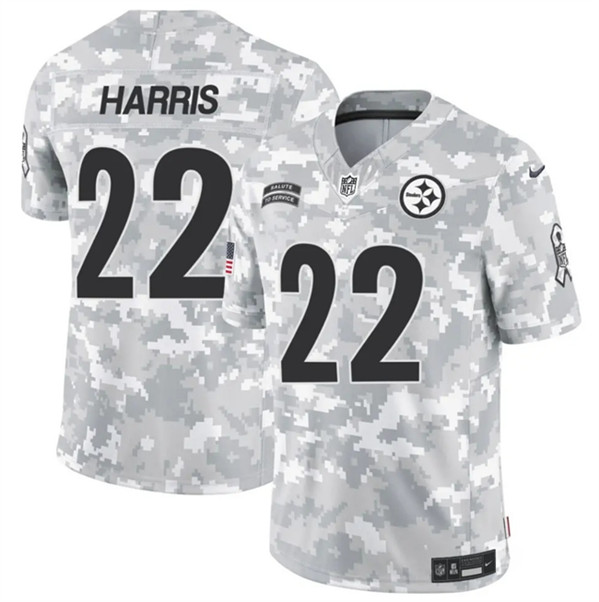 Pittsburgh Steelers #22 Najee Harris Arctic Camo 2024 F.U.S.E. Salute To Service Limited Stitched Jersey - Zenithce