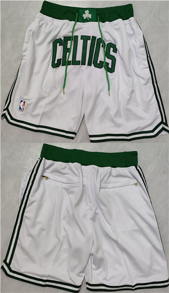 Boston Celtics White Shorts (Run Small) - Zenithce