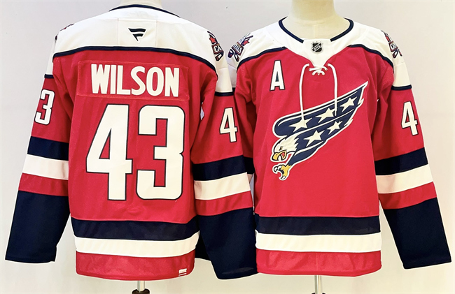 Washington Capitals #43 Tom Wilson Red With A Patch Stitched Jersey - Zenithce