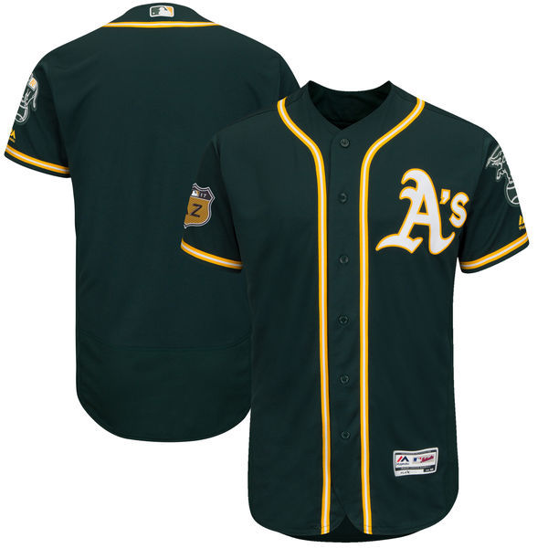 Oakland Athletics Majestic Green 2017 Spring Training Authentic Flex Base Team Stitched Jersey - Zenithce