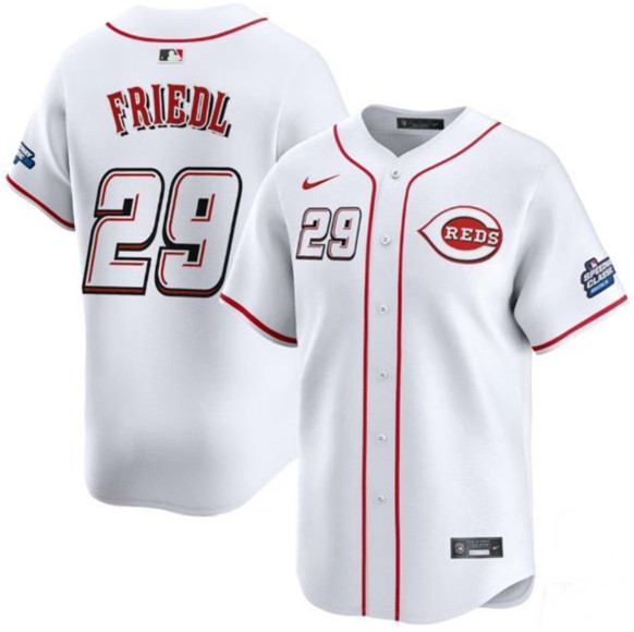 Cincinnati Reds #29 TJ Friedl White 2025 Speedway Classic Home Limited Stitched Jersey - Zenithce