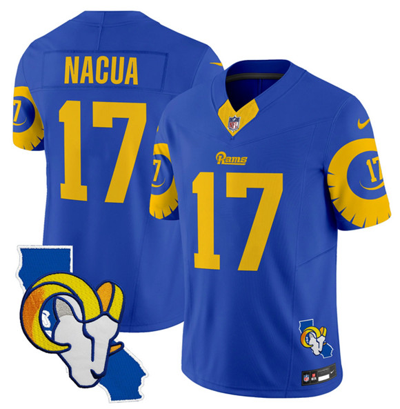 Los Angeles Rams #17 Puka Nacua Royal 2025 F.U.S.E. V2 Limited Stitched Jersey - Zenithce