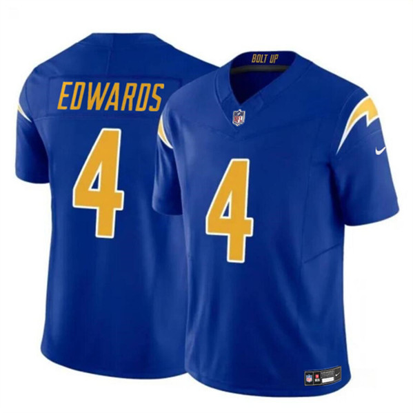 Los Angeles Chargers #4 Gus Edwards Royal 2024 F.U.S.E. Vapor Limited Stitched Jersey - Zenithce
