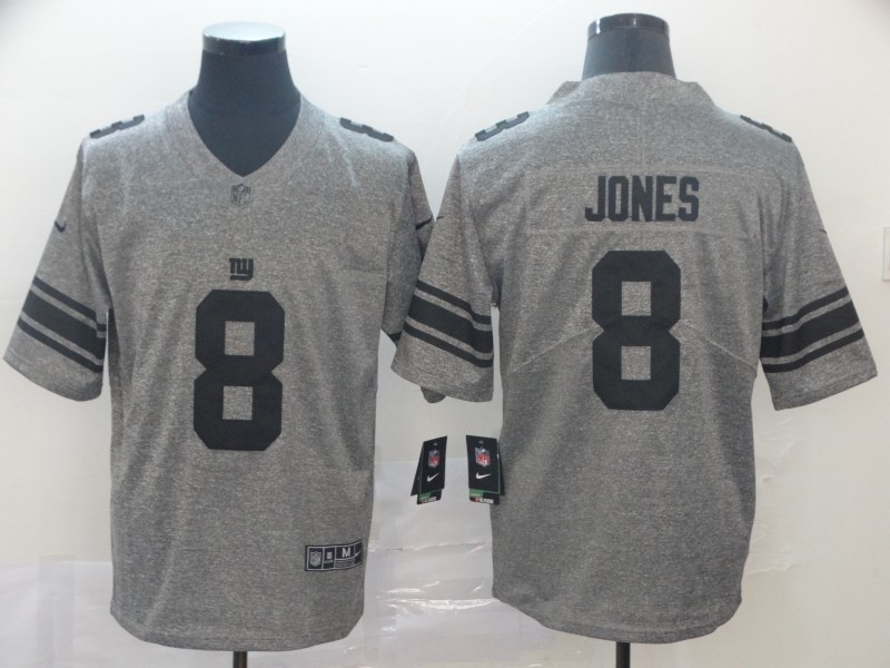 New York Giants #8 Daniel Jones Grey Limited Stitched Jersey - Zenithce