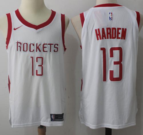 Houston Rockets #13 James Harden White Stitched Jersey - Zenithce