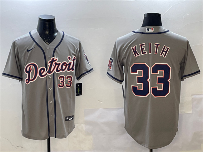 Detroit Tigers #33 Colt Keith Gray Cool Base Stitched Jersey - Zenithce