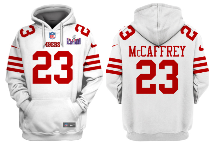 San Francisco 49ers Custom White Super Bowl LVIII Alternate Pullover Hoodie - Zenithce