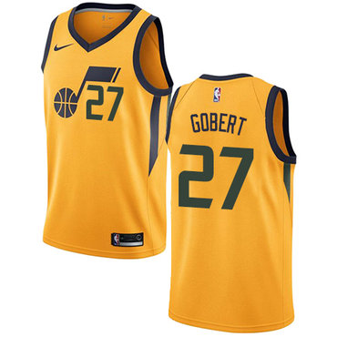 Utah Jazz #27 Rudy Gobert Yellow Swingman Statement Edition Jersey - Zenithce