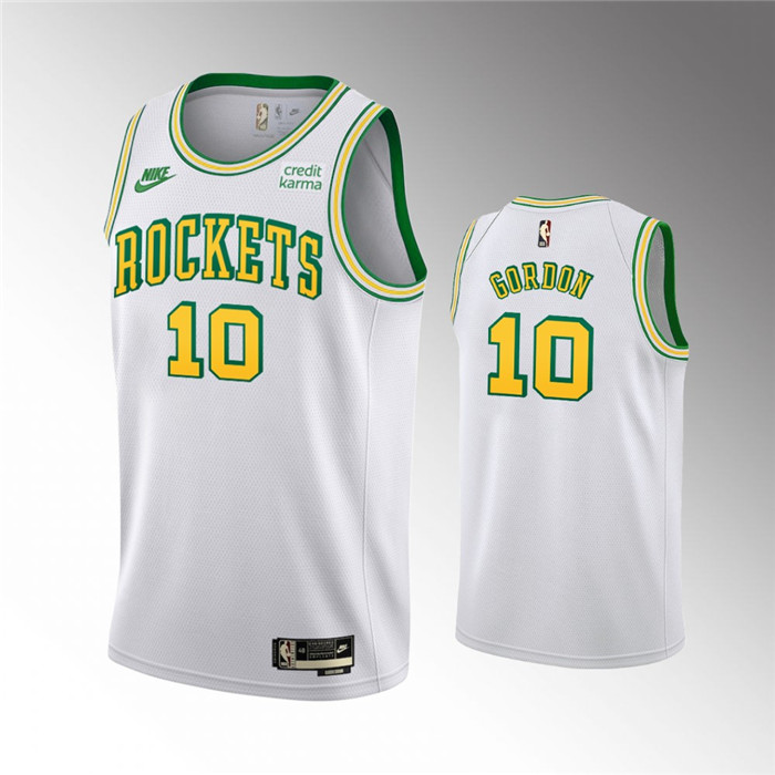 Houston Rockets #10 Eric Gordon White Swingman Classic Edition Stitched Jersey - Zenithce