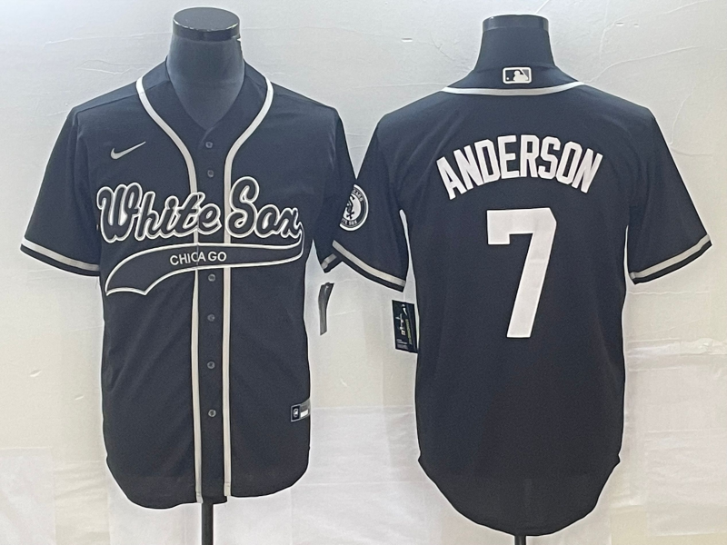 Chicago White Sox #7 Tim Anderson Black Cool Base Stitched Jersey - Zenithce