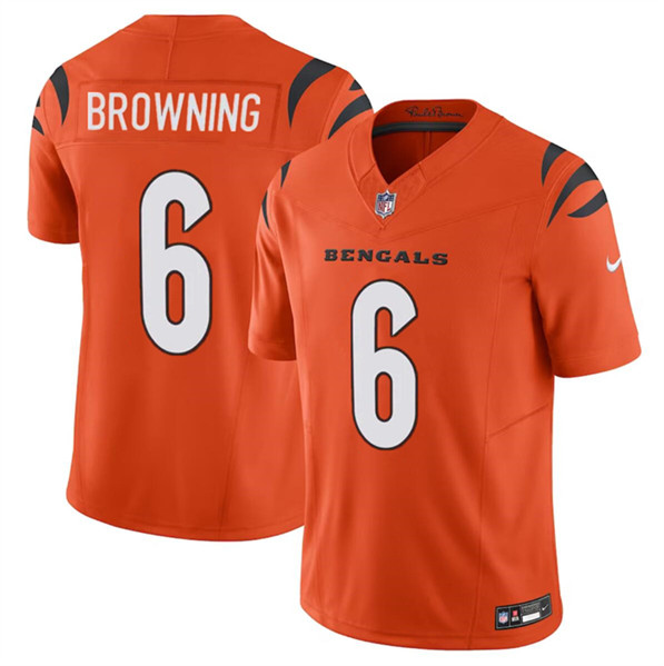 Cincinnati Bengals #6 Jake Browning Orange 2023 F.U.S.E. Vapor Untouchable Limited Stitched Jersey - Zenithce
