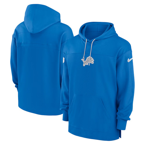 Detroit Lions Blue Performance Pullover Hoodie - Zenithce
