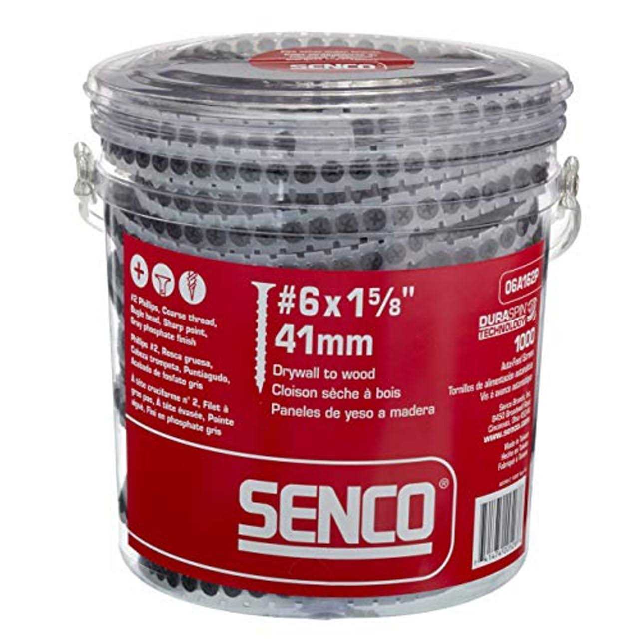 Senco DuraSpin Collated Drywall Screw #6 06A162P - Zenithce